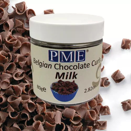 PME Belgian Chocolate Curls Milk 85g