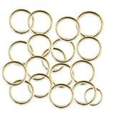 Taartdecoratie Ringen Goud Plastic Ø2,5cm (2 stuks)