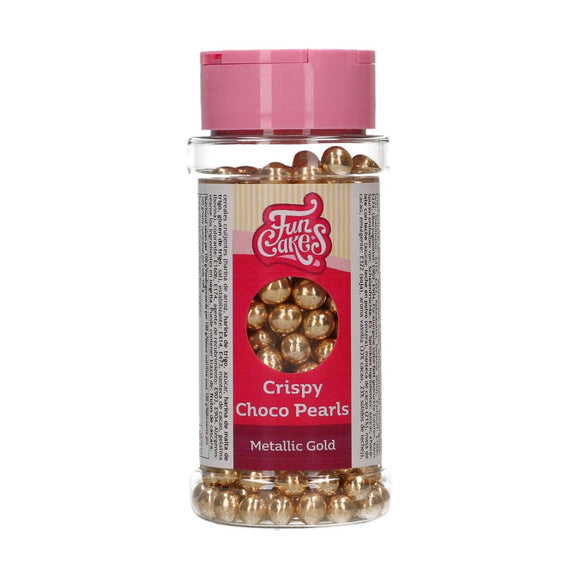 FunCakes Crispy Choco Pearls Metallic Gold 60g