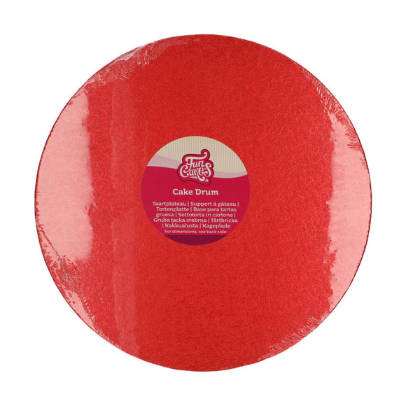 FunCakes Cake Drum Rond Ø30,5 cm Rood