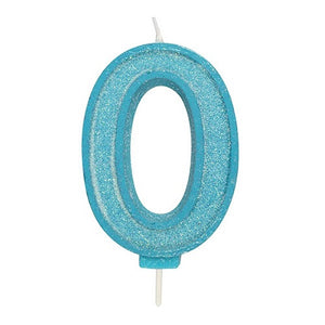 Culpitt Cijferkaars 0 Blauw met Glitter