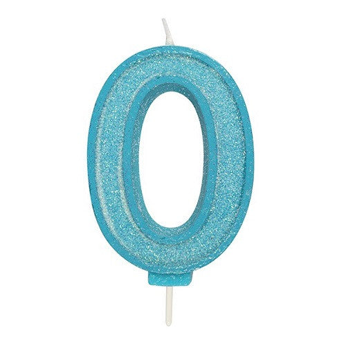 Culpitt Cijferkaars 0 Blauw met Glitter
