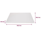 FunCakes Cake Drum Oblong 40x30cm White 20mm