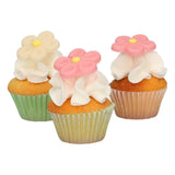 Sugar Paste Decorations Daisies White/Pink set/12