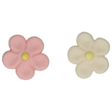 Sugar Paste Decorations Daisies White/Pink set/12