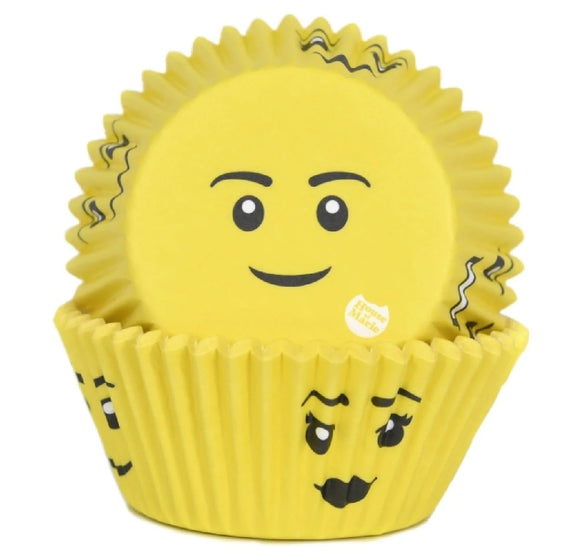 House of Marie Baking Cup Yellow Smile pk/50