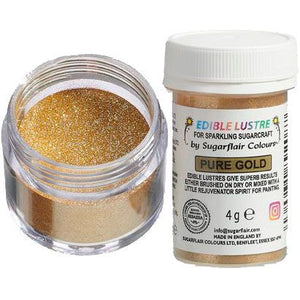 Sugarflair Edible Lustre Glitter Pure Gold, 4g