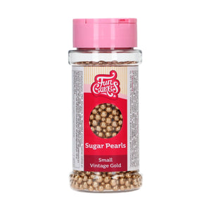 FunCakes Sugar Pearls Small Vintage Gold 80 g
