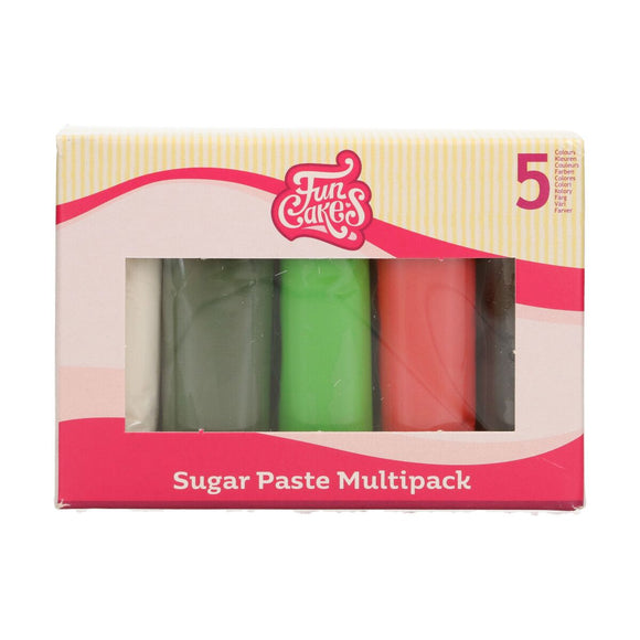 FunCakes Rolfondant Multipack Kerst 5x100 g