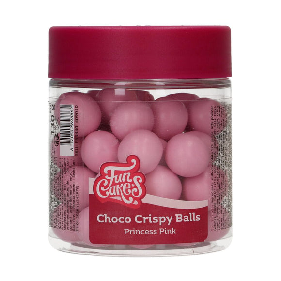 FunCakes Choco Crispy Ballen Parelmoer Roze