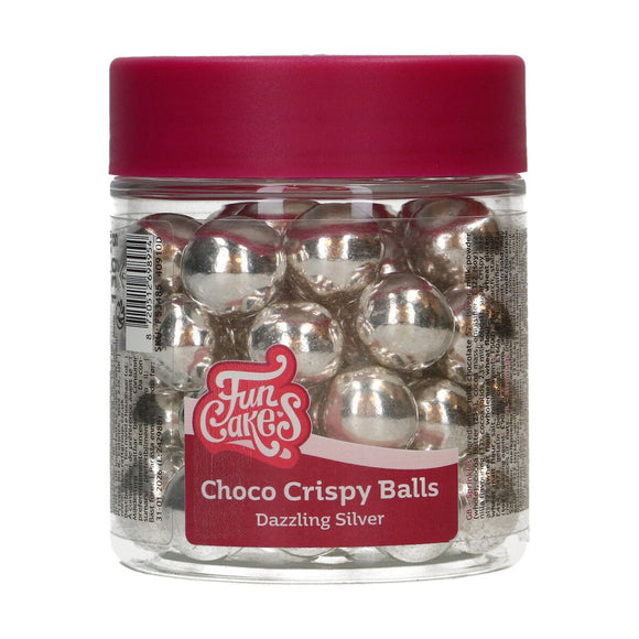 FunCakes Choco Crispy Ballen Metallic Zilver