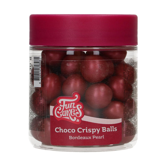 FunCakes Choco Crispy Ballen Glanzend Bordeaux