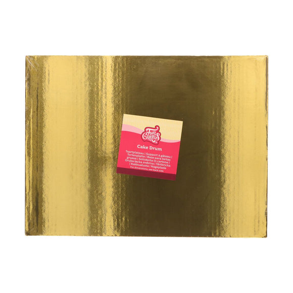FunCakes Cake Drum Rechthoekig 40,5 x 30,5 cm  Goud 20mm