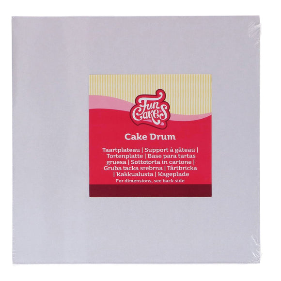 FunCakes Cake Drum Vierkant Wit 30 cm