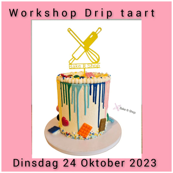 Dinsdag 24 Oktober Workshop Creme taart met Drip en Decoratie