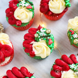 HoM Cupcake Vormpjes Effen Kerst Mix 48st.