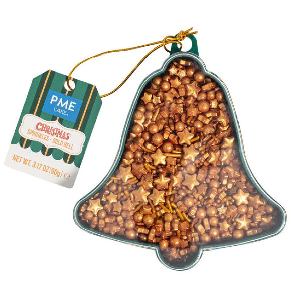 PME Sprinkle Mix Kerstbel Goud 90g