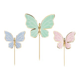PartyDeco Taart Toppers Vlinders 9 x 6,5 cm