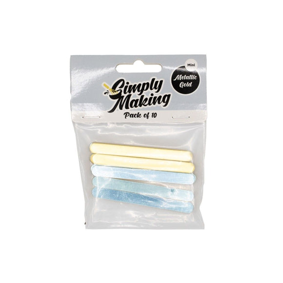 Simply Making Cakesicle Sticks pk/10 Glanzend Goud 76mm