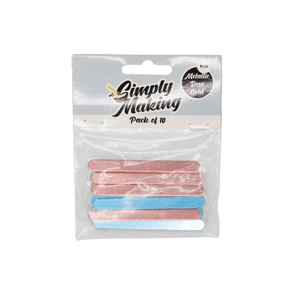 Simply Making Cakesicle Sticks pk/10  Glanzend Rosé Goud 76 mm