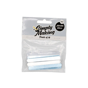 Simply Making Cakesicle Sticks pk/10 Glanzend Zilver 76mm