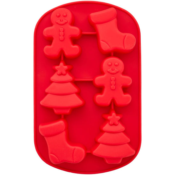 Wilton Siliconen Mould Sok/Gingerbread/Kerstboom