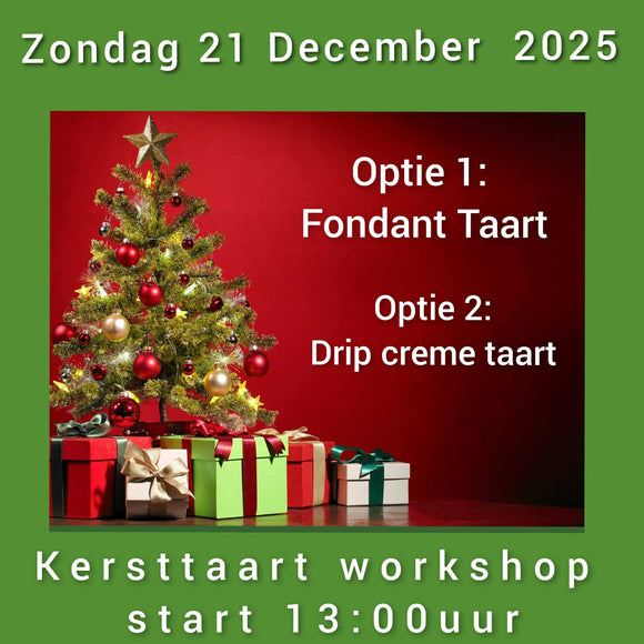 Workshop Kerst taart Zondag 21 December 13:00uur