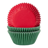 HoM Cupcake Vormpjes Effen Kerst Mix 48st.