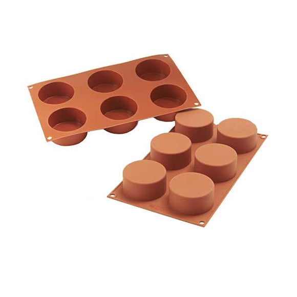 Silikomart Siliconen Bakvorm Cilinder (6x) Ø7x3,5cm