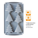 Decora Siliconen Mal Kerstboompjes