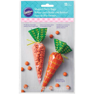 SALE Wilton Shaped Treat Bags Carrot pk/15 SALE