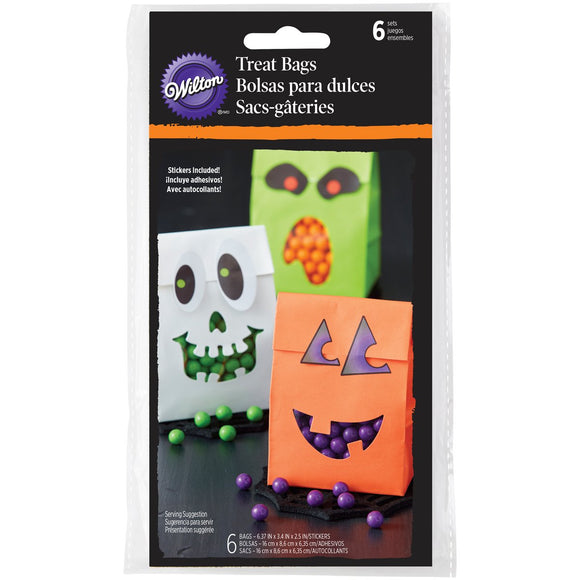 Wilton Treat Bags Halloween with Sticker pak 6stuks