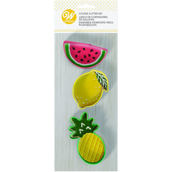 Wilton Cookie Cutters Pineapple/Watermelon/Lemon Set/3