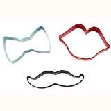 Wilton Cookie Cutter Set Tie Mustache Lips