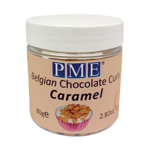 PME Belgian Chocolate Curls Caramel 85g
