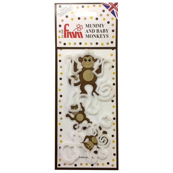 FMM Mummy and Baby Monkey Cutter Set/4