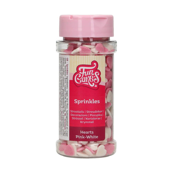 FunCakes Hartjes Roze-Wit 60g