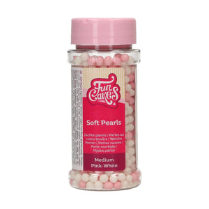 FunCakes Zachte Parels Medium Roze/Wit 60 g