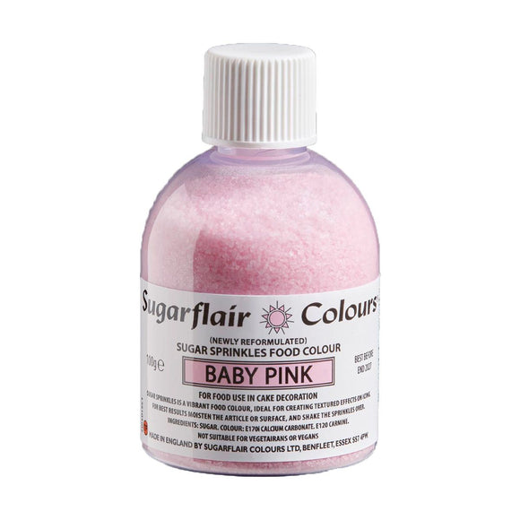 Sugarflair Sugar Sprinkles Baby Roze 100g