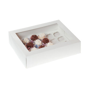 House of Marie Mini Cupcake Box 24 Wit