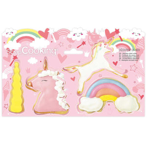 ScrapCooking Cookie Cutter Unicorn Set/4