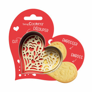 ScrapCooking Cookie Cutter & Embosser Heart
