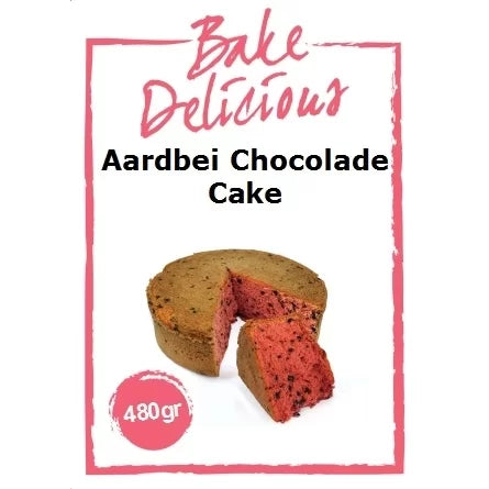 Bake Delicious aardbei Chocolade Cake 480gr