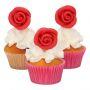 FunCakes Marsepein Decoratie Rozen Rood Set/6