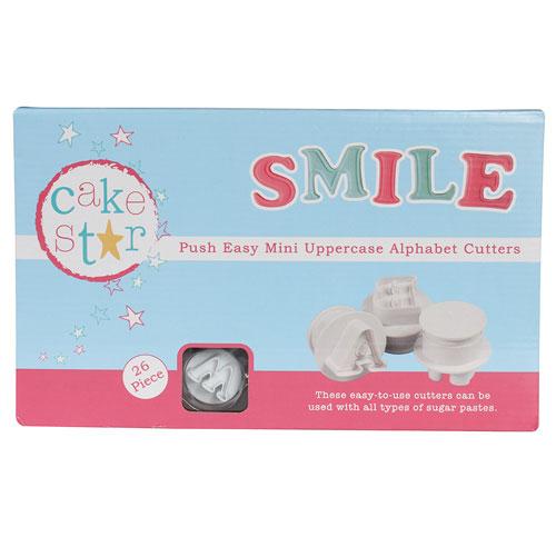 Cake Star Push Easy Mini Cutters Uppercase Alphabet Set26