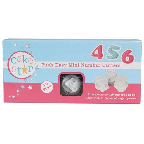 Cake Star Push Easy Cutters Mini Numbers Set/10