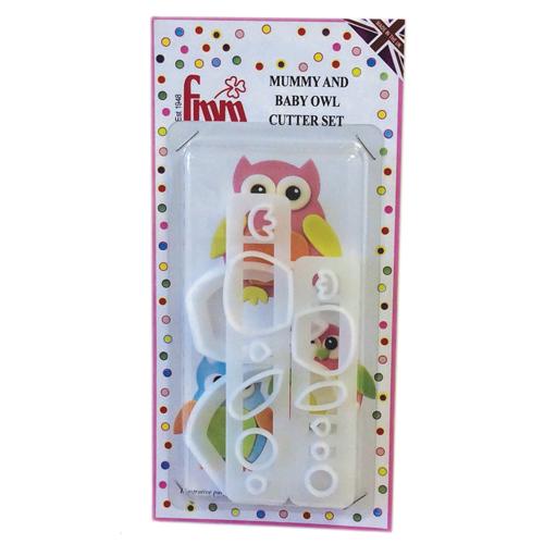 FMM Mummy & Baby Owl Cutter Set 4 stuks