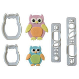 FMM Mummy & Baby Owl Cutter Set 4 stuks