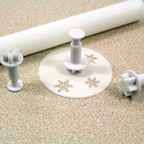 PME Mini Snowflake Plunger Cutter set 3 stuks.